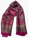 Royal Pink Shikargah Banjara Silk Wedding Shawl (3-Meter Grand Size)