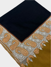 Pure Pashmina Hand-Embroidered Sozni Border Shawl - 07 - Tajmehalhandicrafts