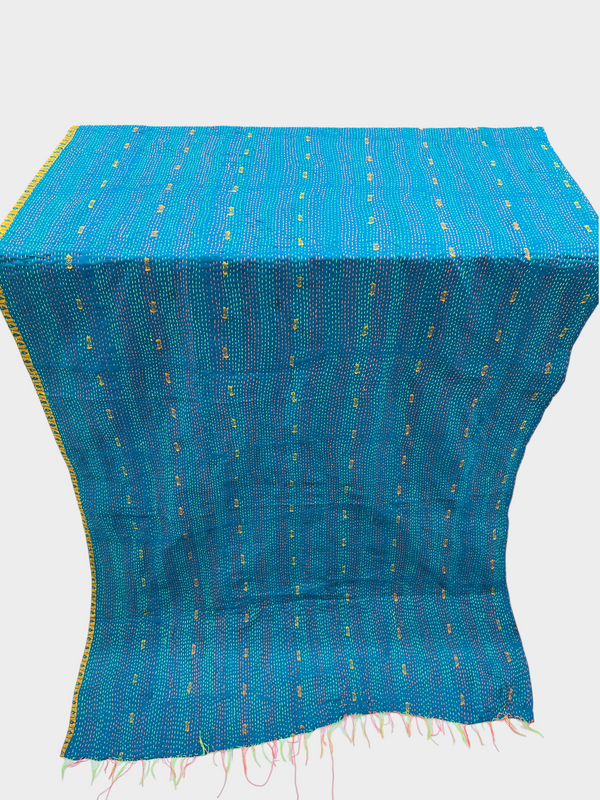 Hand Work Silk Kantha Stitch Stole - 01