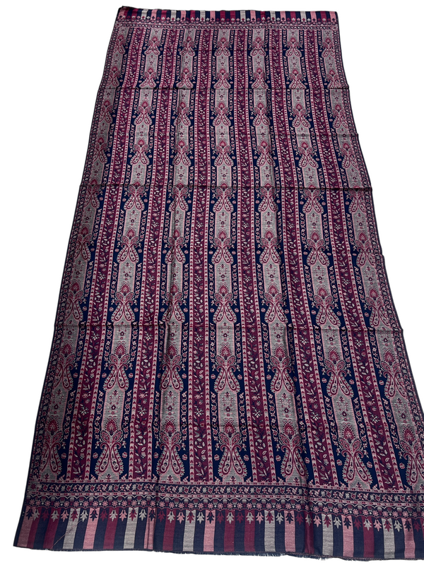 Strip kani wool shawl