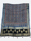 Classic Ajrakh Silk Dupatta – Hand Block Printed Dola Silk