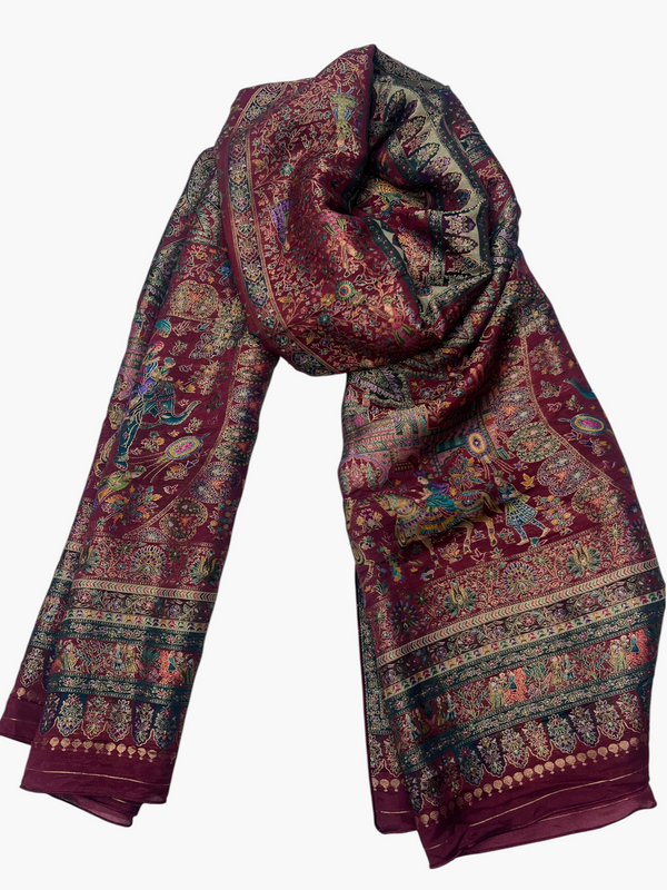 Unisex Royal Shikargah Banjara Silk Wedding Shawl