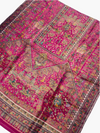 Royal Pink Shikargah Banjara Silk Wedding Shawl (3-Meter Grand Size)