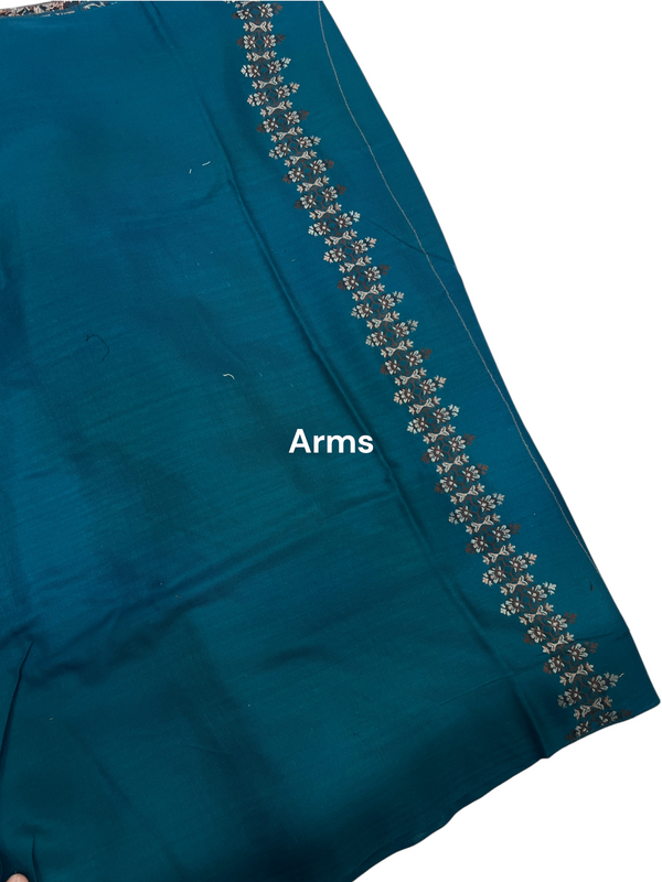3-Piece Kani Woolen unstitched Suit - Teal