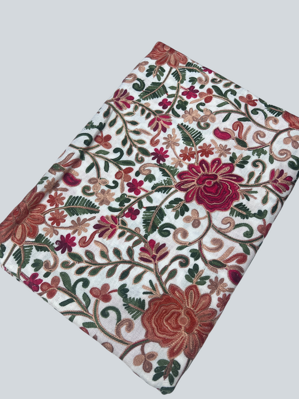 Kashmiri Wool Shawls with Aari Embroidery