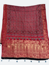 Heritage Ajrakh Dola Silk Dupatta – Hand Block Printed with Natural Dyes