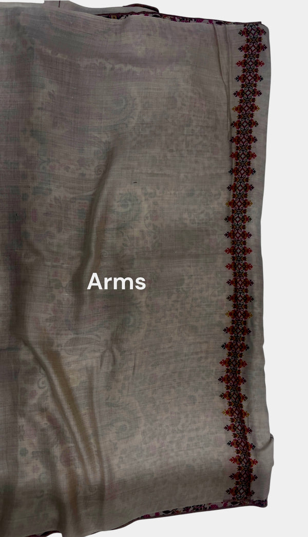 3-Piece Kani Woolen unstitched Suit - Skin