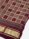Traditional Ajrakh Design Patalo Gajji Silk Duppata