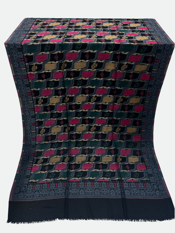 Leheriya Design Wool Kani with Moonlight Shawl - 02