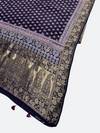 AJRAKH PRINT DOLA SILK ZARI WEAVING DUPATTA - Taj Mehal handicrafts