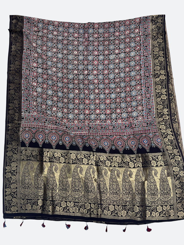 Ajrakh Print Dola Silk Dupatta online
