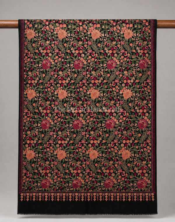 Embroidered Ari shawl