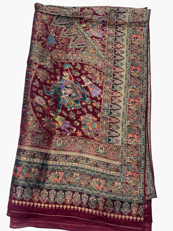 Unisex Royal Shikargah Banjara Silk Wedding Shawl