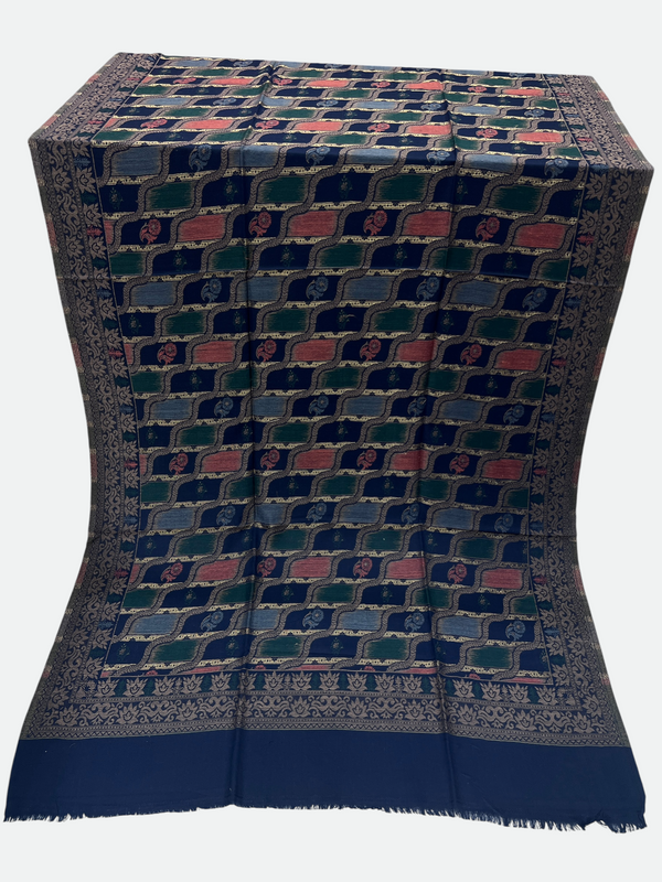 Leheriya Design Wool Kani with Moonlight Shawl - 01