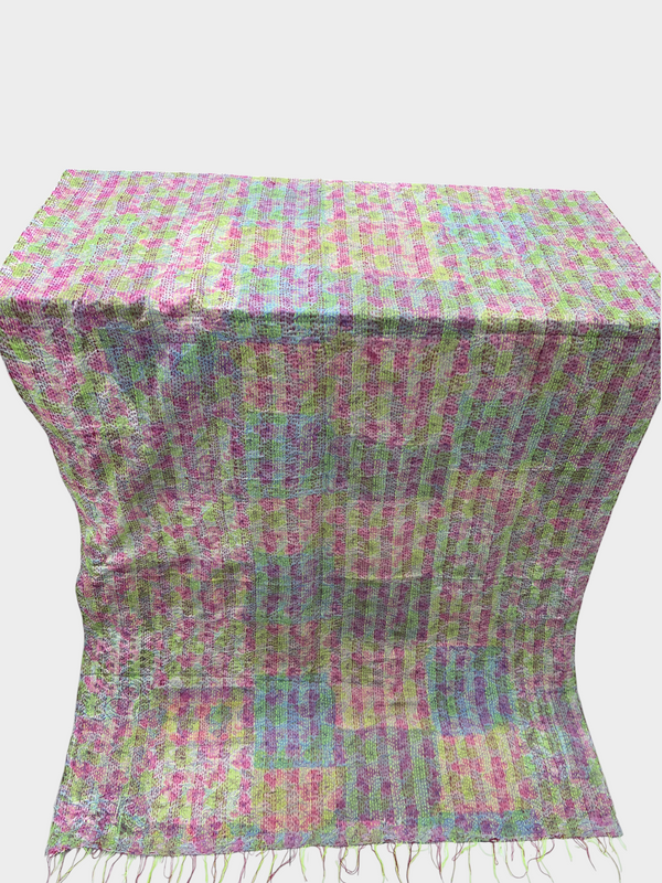 Hand Work Silk Kantha Stitch Stole - 04