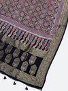 Modal Silk Ajrakh Dupatta with SILK ZARI Border