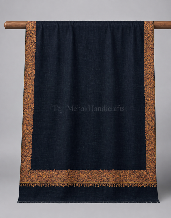 Sui work border pashmina Shawl