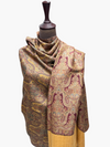Sunday Monday kani Moonlight Shawl Mustard with Maroon