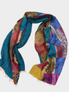 Hand Work Silk Kantha Stitch Stole - 01
