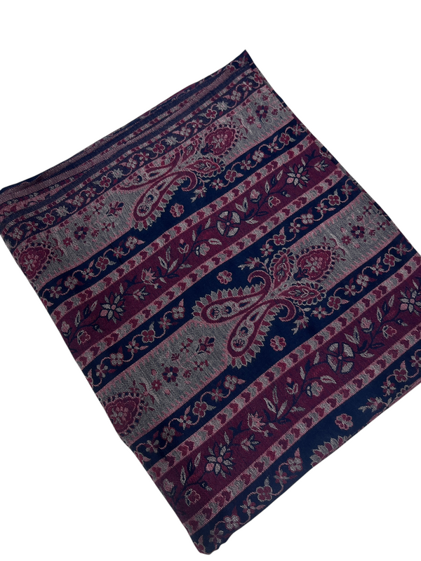 Strip kani wool shawl
