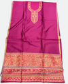 Pink Pure Indian Kani Silk Suit | Taj Mehal Handicrafts