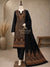 3-Piece Kani Woolen unstitched suit - Black