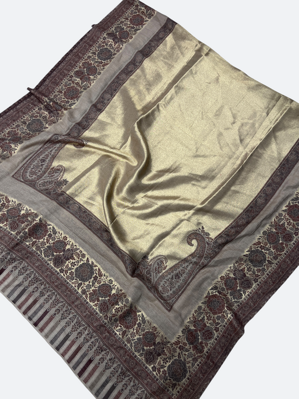 Traditional Kashmiri moonlight 3d kani Border - 02