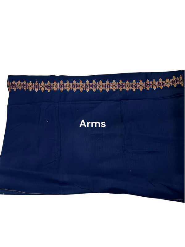 3-Piece Kani Woolen unstitched Suit - Blue