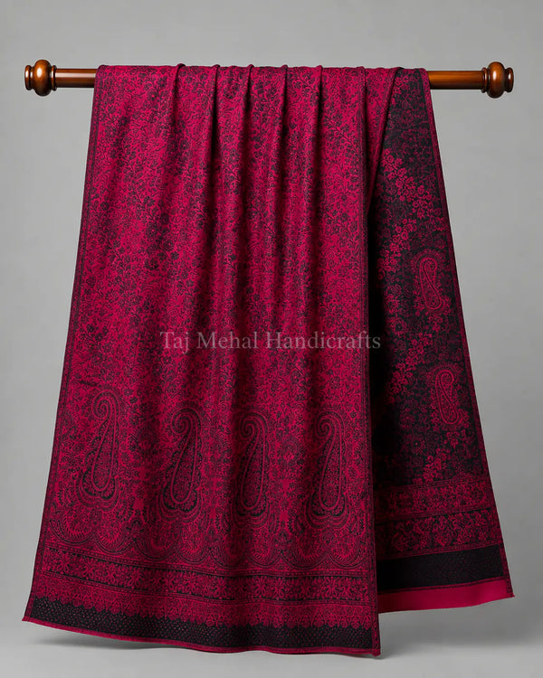 Reversible Kani Wool Shawl - Elevate Your Style with Versatility - Tajmehalhandicrafts
