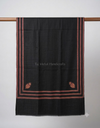 Three Kingri design black pashmina border