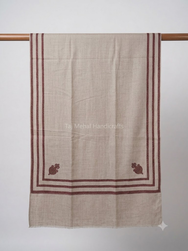Three Kingri light skin pashmina border