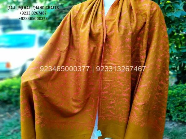 Beautiful Mustard Colour with Sozni Allover Designer Jaal