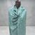 Green pure Pashmina Sozni Jaal shawl with white handmade embroidery for women