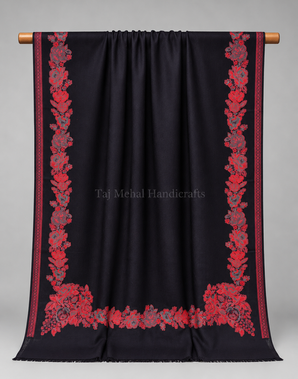 Kani Gulab Dar Border Shawl