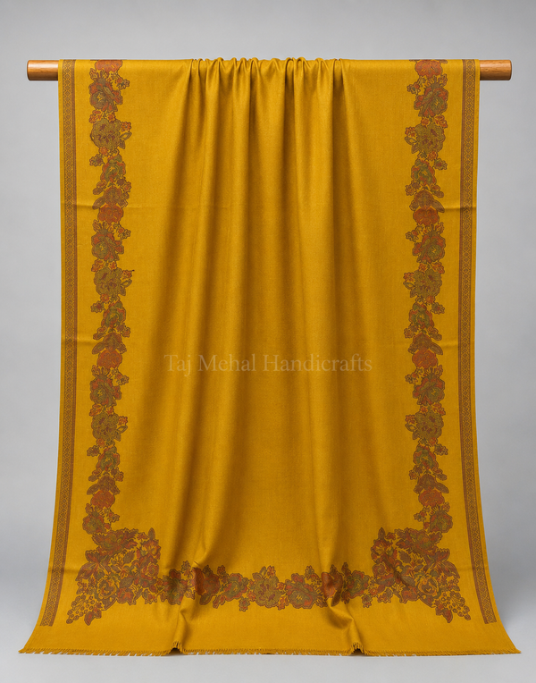 Kani Gulab Dar Border Shawl
