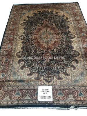 Kashmiri silk Rug: 10×13