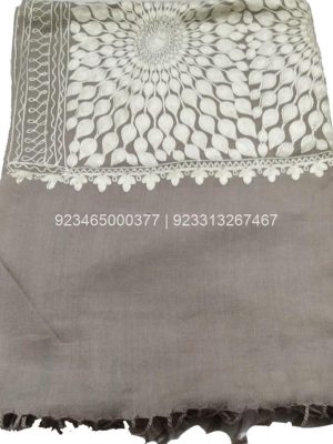 Natural Aari work Jama with Embroidery