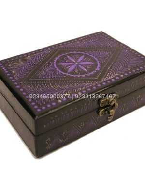 Lacquer art Jewelry Box – Black & Purple