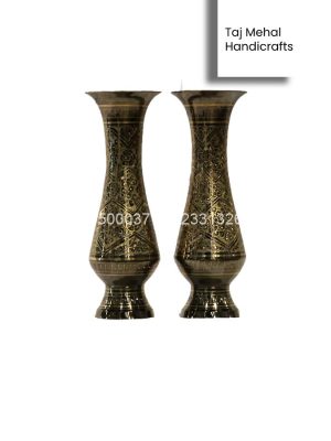 Handmade Brass Vase 10″ Pair