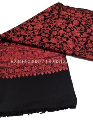 Black and Maroon Aari work Jama with Embroidery