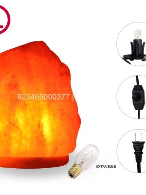 Himalayan Rock Salt Lamp – 7 – 8″ With Chord And Bulb