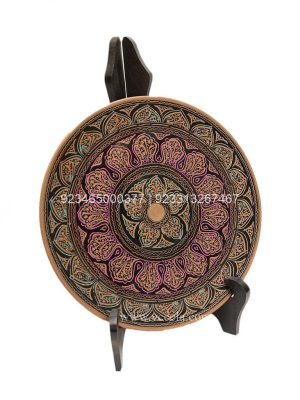 Lacquer Art Decoration Plate + Stand