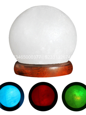 White Himalayan Salt USB Sphere Lamp