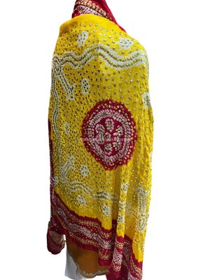 Indian Gajji Silk Chunri Mukaish Dupatta