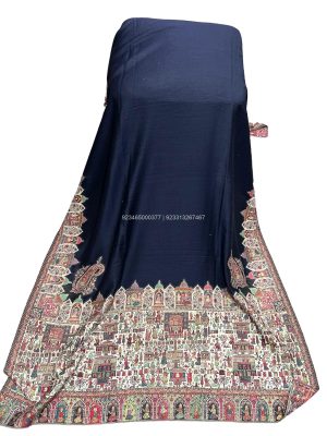 Pashmina Shawl with Mughal Art Palla