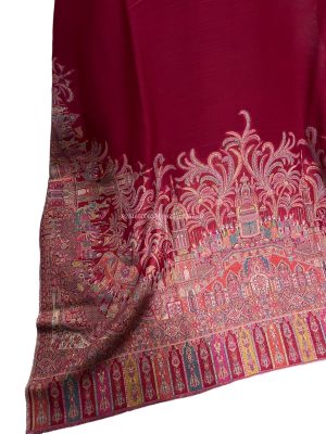 Pashmina kani Shawl with Mughal Darbar Design